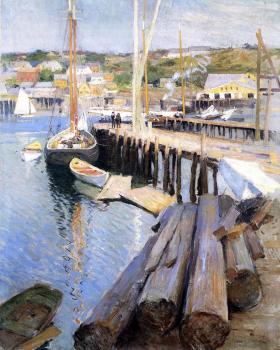 Willard Leroy Metcalf : Fish Wharves Gloucester